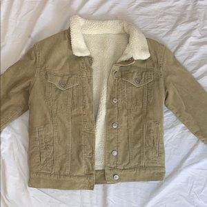 Corduroy fuzzy jacket